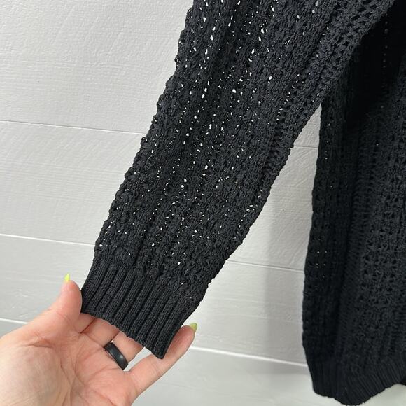 VERO MODA Black Molly Starbuck‎ 3/4 Sleeve Knit Sweater Size Medium - Picture 11 of 13
